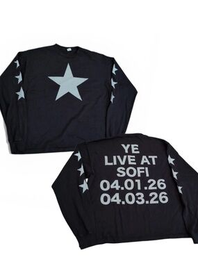 Kaye West “Ye” BULLY Live at Sofi Tour Merch Long Sleeve T shirt New S/5XL 2026